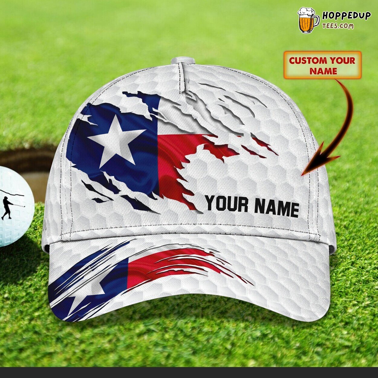 3D Classic Cap Celebrating Golf Personalized Name Stylish Unique Best Choice Trend