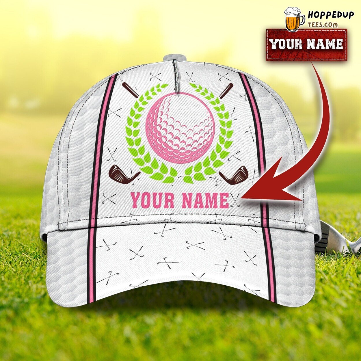 3D Classic Cap Celebrating Golf Tournament Personalized Name Signature Hat