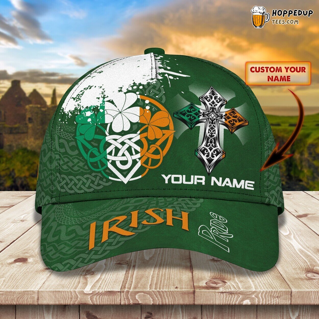 3D Classic Cap Celebrating Irish Pride Personalized Name Unique Hat 3D Classic Cap Celebrating Irish Pride Personalized Name Unique Hat