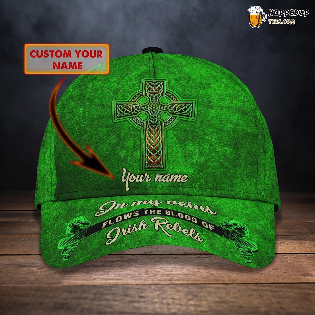 3D Classic Cap Celebrating Irish Pride Personalized Name Unique Hat