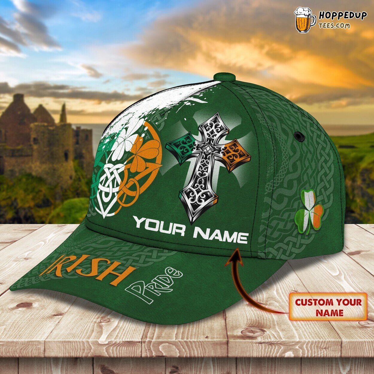 3D Classic Cap Celebrating Irish Pride Personalized Name Unique Hat