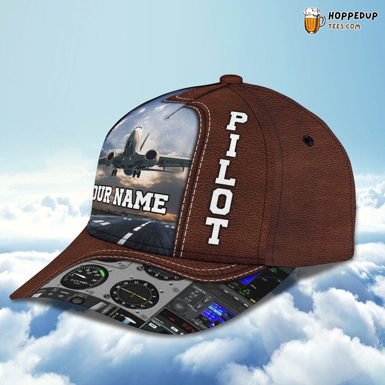3D Classic Cap Celebrating Pilots Personalized Name Classic Hat Design Series