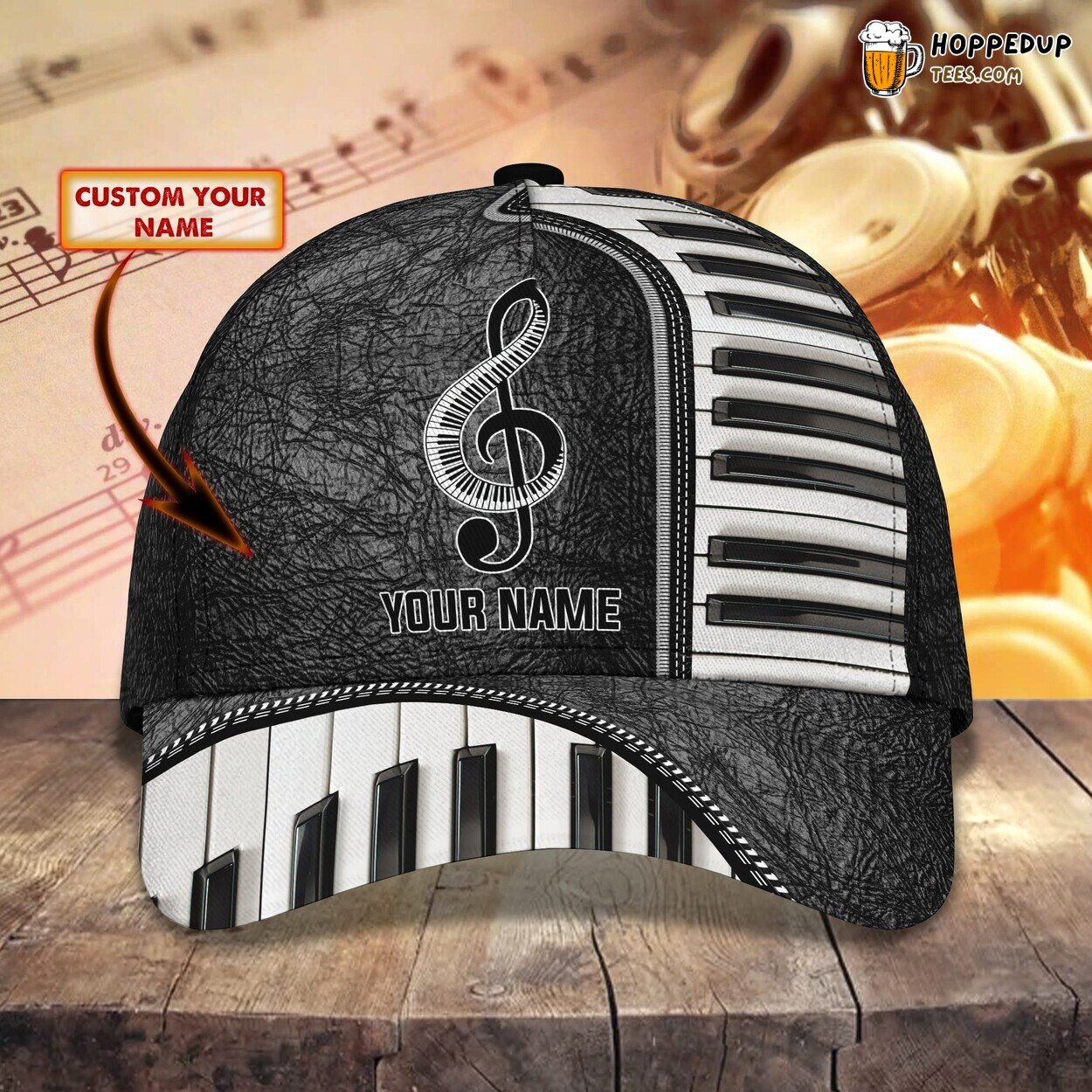 3D Classic Cap Celebrating Rhythms Music Personalized Name Unique Hat