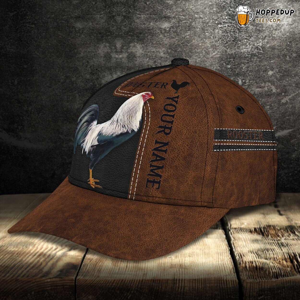 3D Classic Cap Celebrating Roosters Personalized Name Classic Hat Unique Design