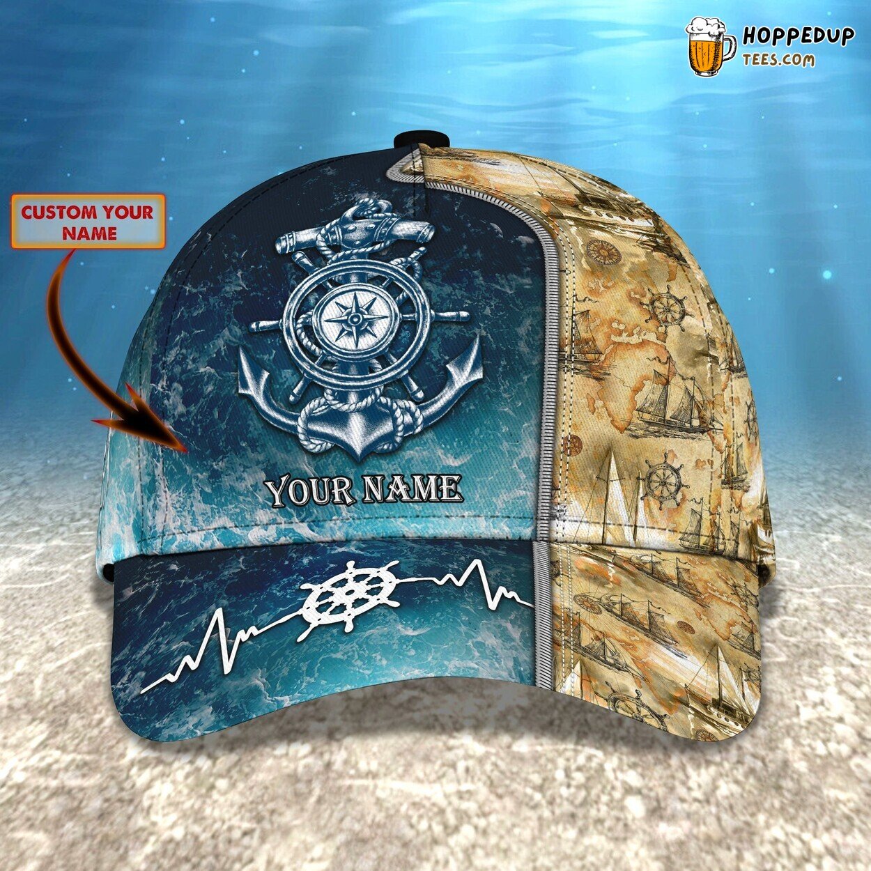 3D Classic Cap Celebrating Sailors Personalized Name Stylish Unique Premium Design