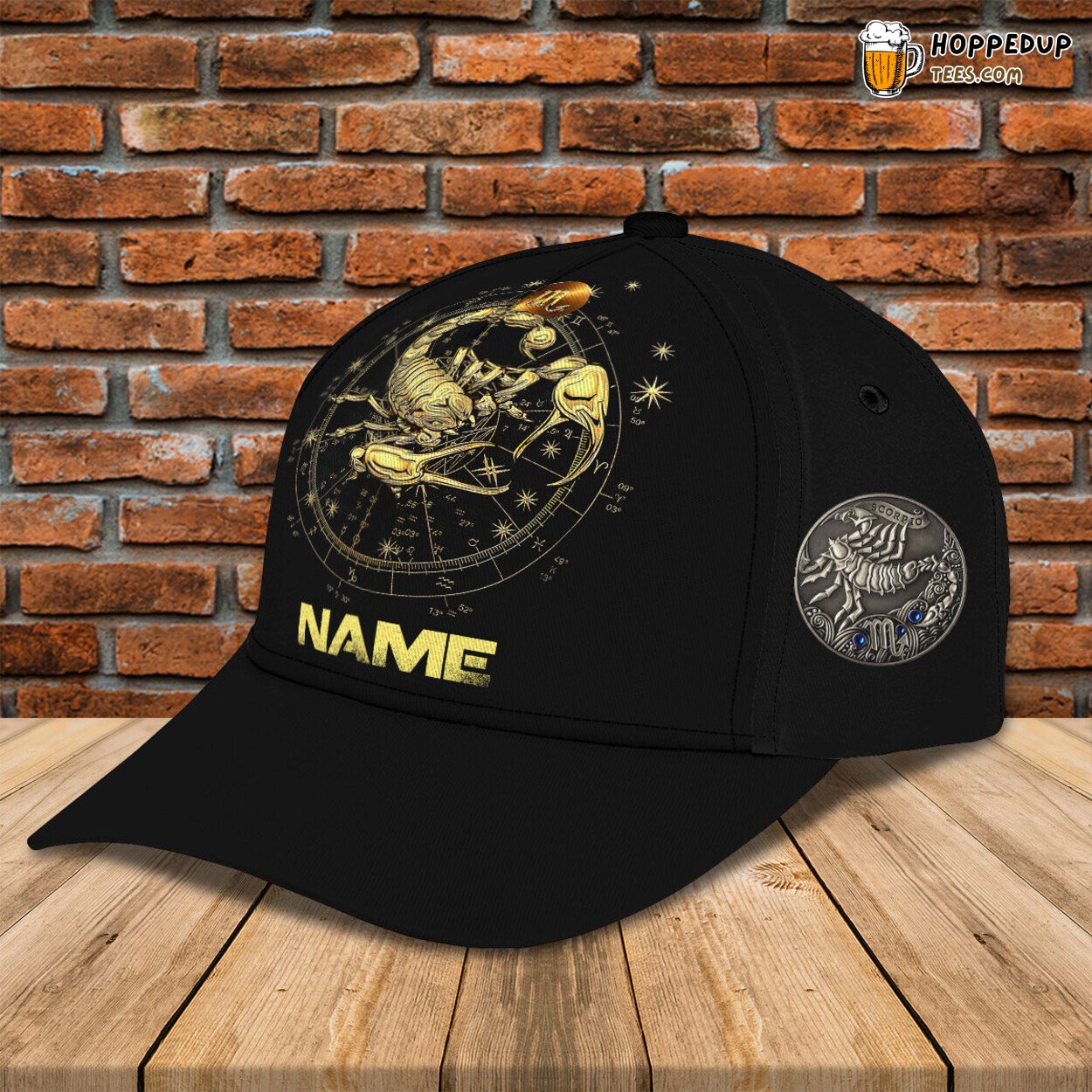 3D Classic Cap Celebrating Scorpion Zodiac Personalized Name Unique Hat Design