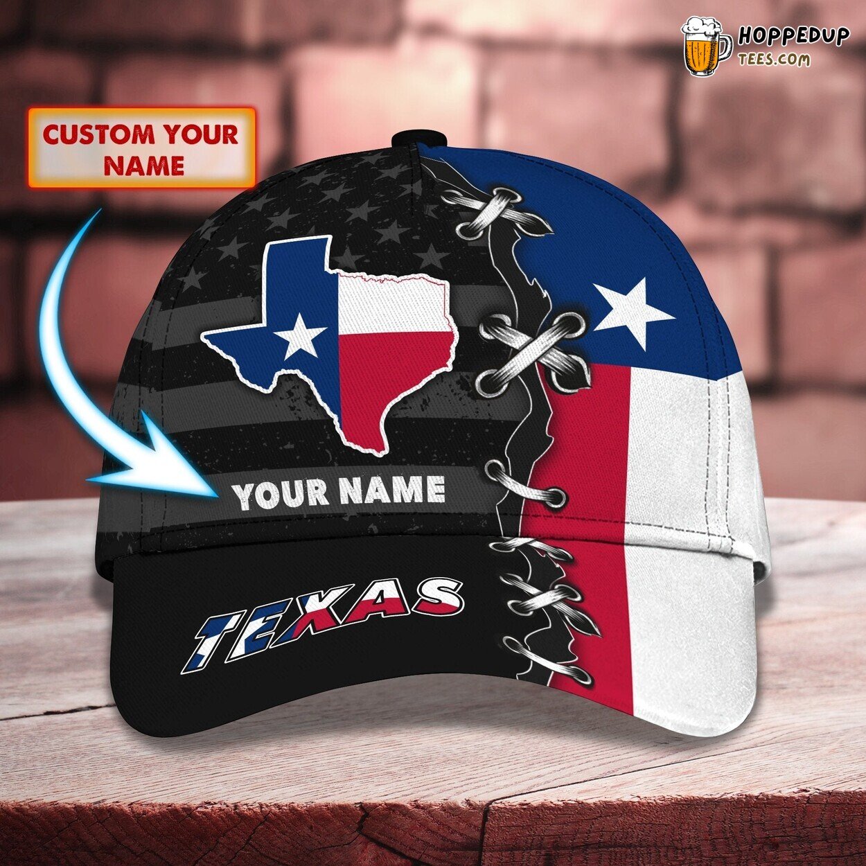 3D Classic Cap Celebrating Texas Personalized Name Classic Hat Unique Series