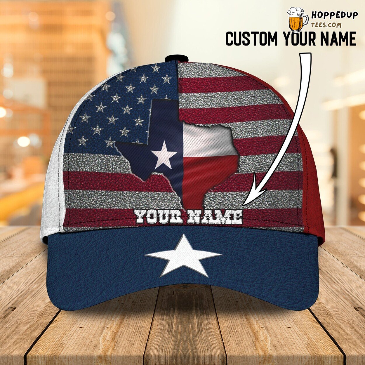3D Classic Cap Celebrating Texas Personalized Name Unique Design