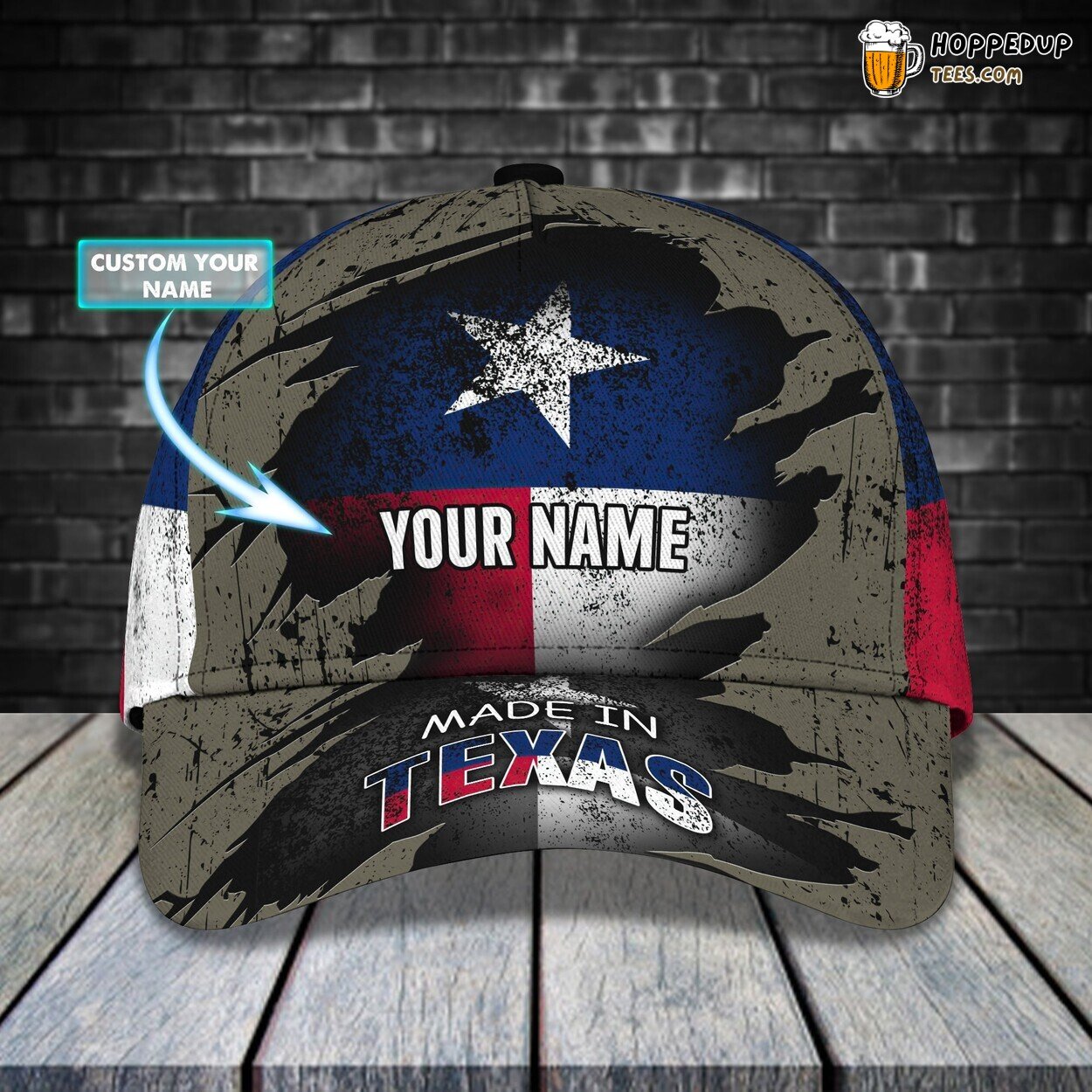3D Classic Cap Celebrating Texas Pride Personalized Name Hat Experience