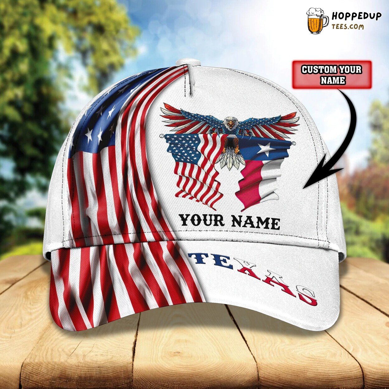 3D Classic Cap Celebrating Texas Pride Personalized Name Hat Tribute