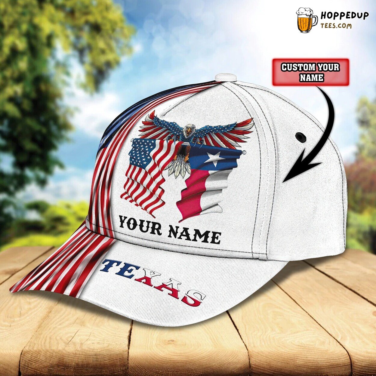 3D Classic Cap Celebrating Texas Pride Personalized Name Hat Tribute