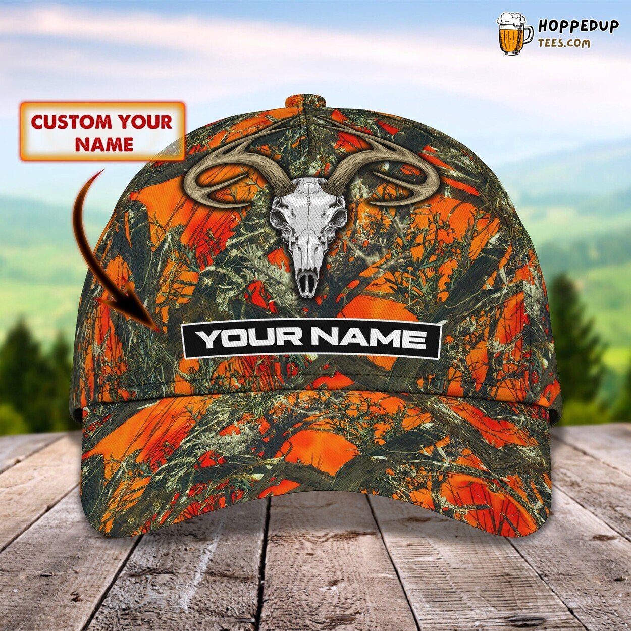 3D Classic Cap Celebrating The Art of Hunting Personalized Name Unique Hat