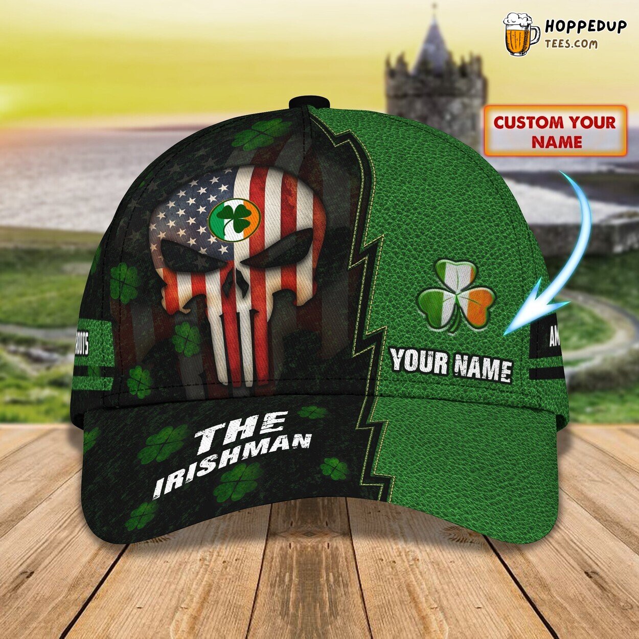 3D Classic Cap Celebrating The Irishman Personalized Name Hat Unique Design