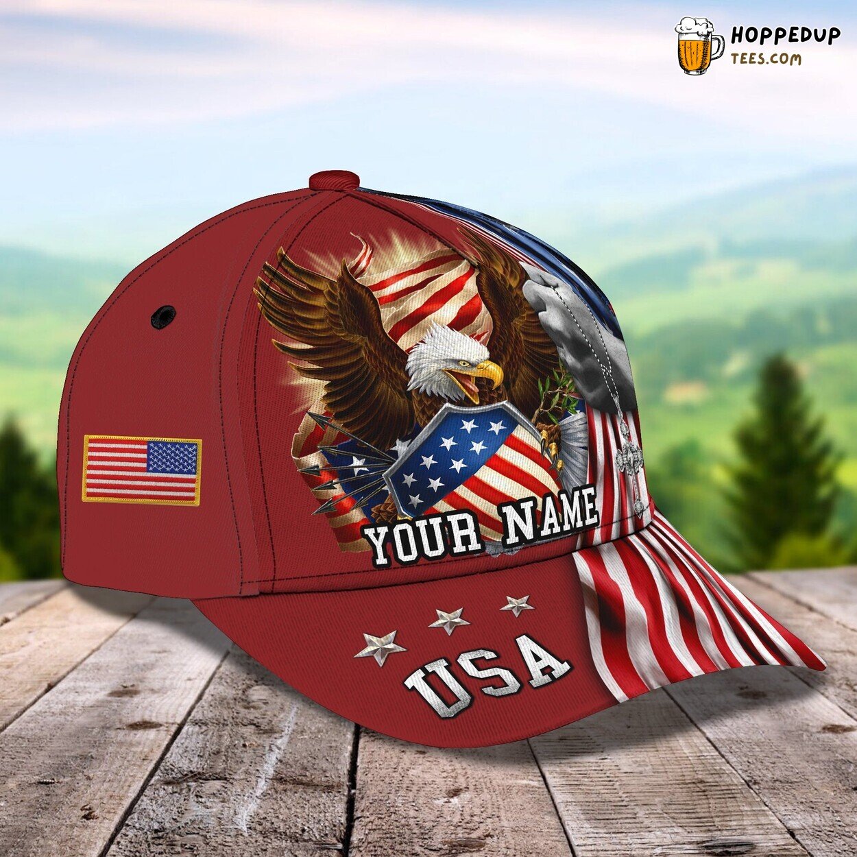 3D Classic Cap Celebrating the Majesty of Eagle USA Personalized Hat 3D Classic Cap Celebrating the Majesty of Eagle USA Personalized Hat