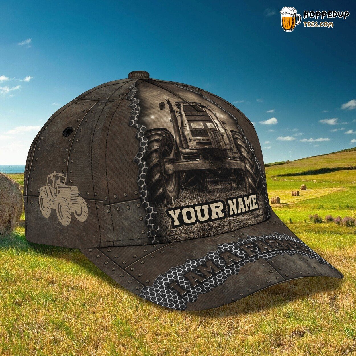 3D Classic Cap Celebrating Tractors Personalized Name Classic Hat Tribute