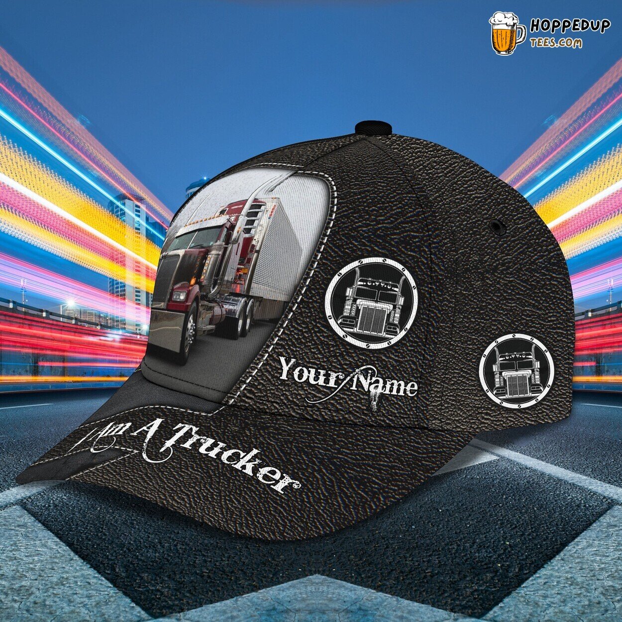 3D Classic Cap Celebrating Trucker Lifestyle Personalized Name Hat Design