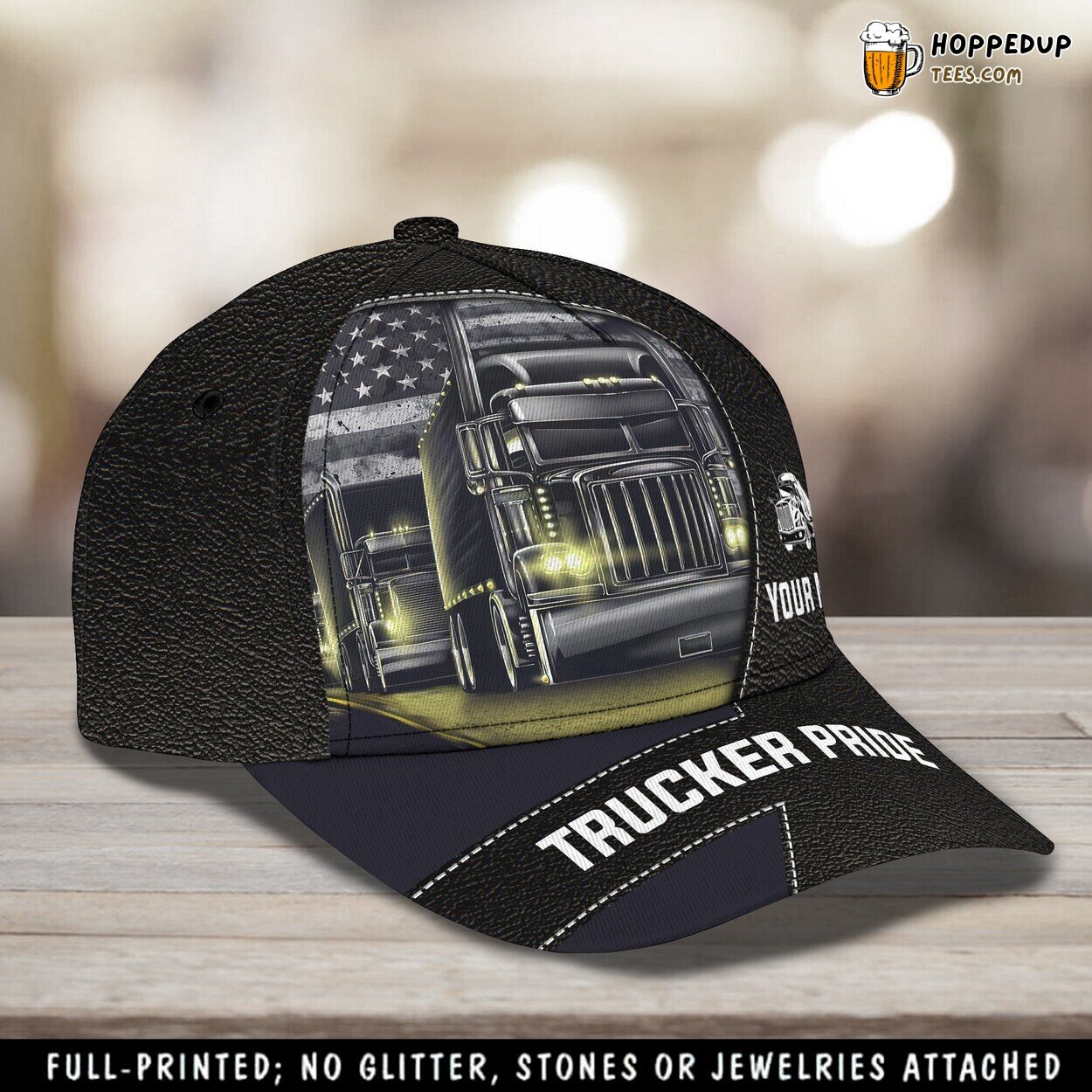 3D Classic Cap Celebrating Trucker Pride Personalized Name Hat Design