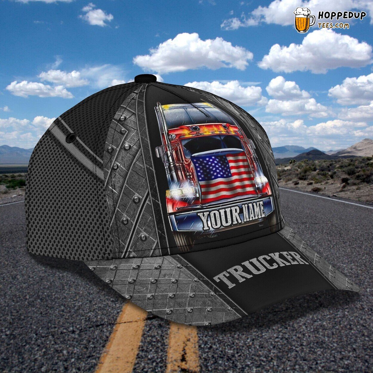 3D Classic Cap Celebrating Trucker Pride Personalized Name Hat Experience