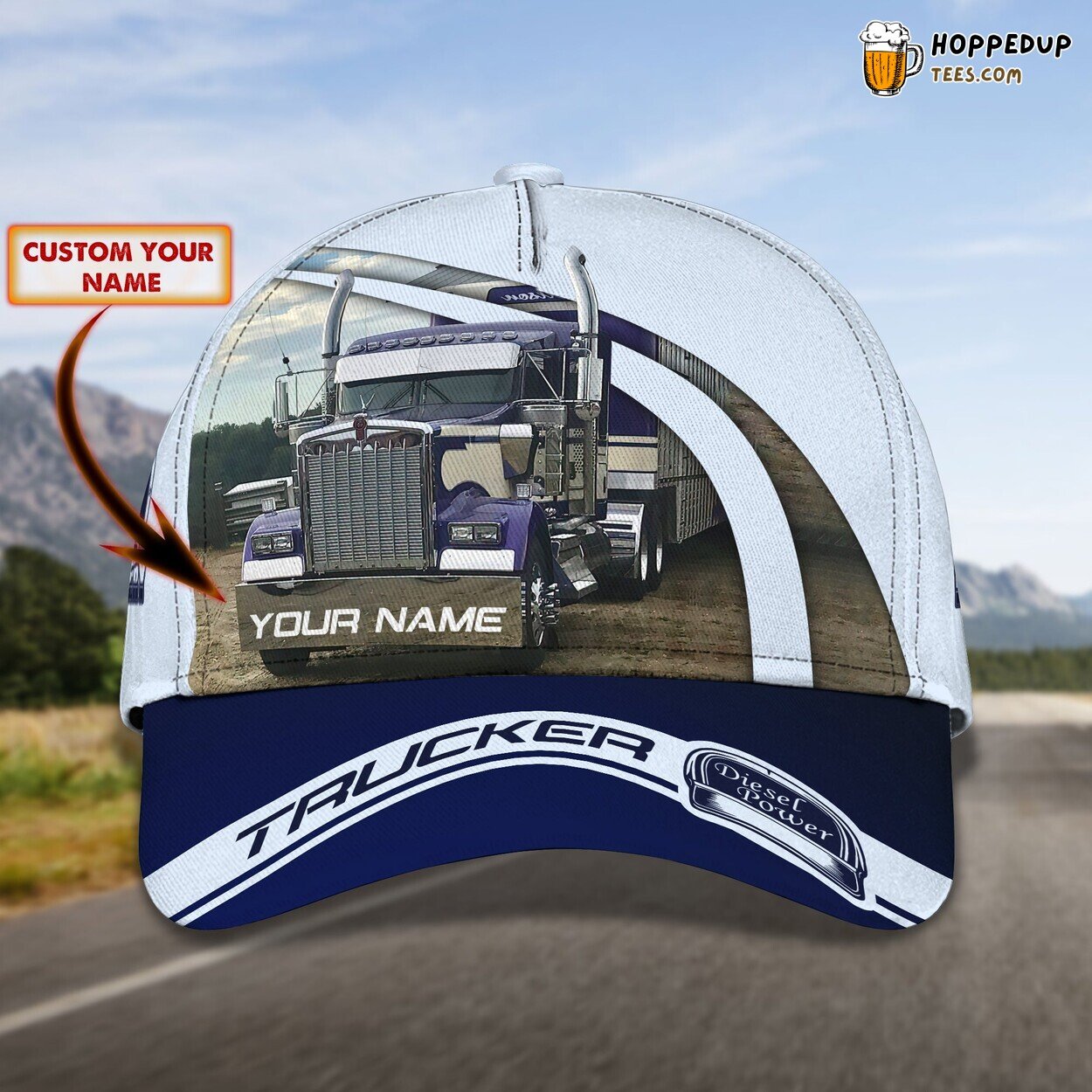 3D Classic Cap Celebrating Trucker Series Personalized Name Hat Tribute