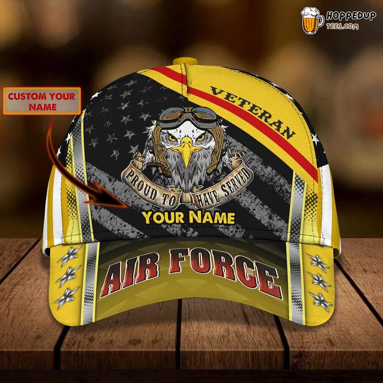 3D Classic Cap Celebrating Valor Veteran Personalized Name Hat Design