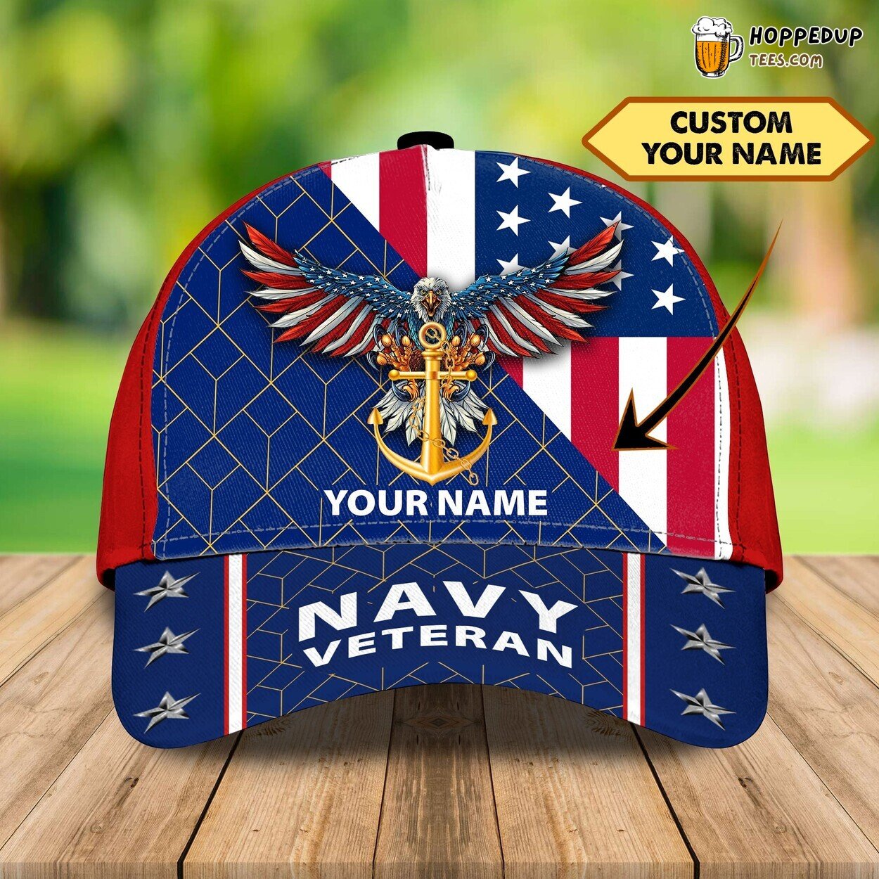 3D Classic Cap Celebrating Veteran Spirit Personalized Name Unique Hat Design