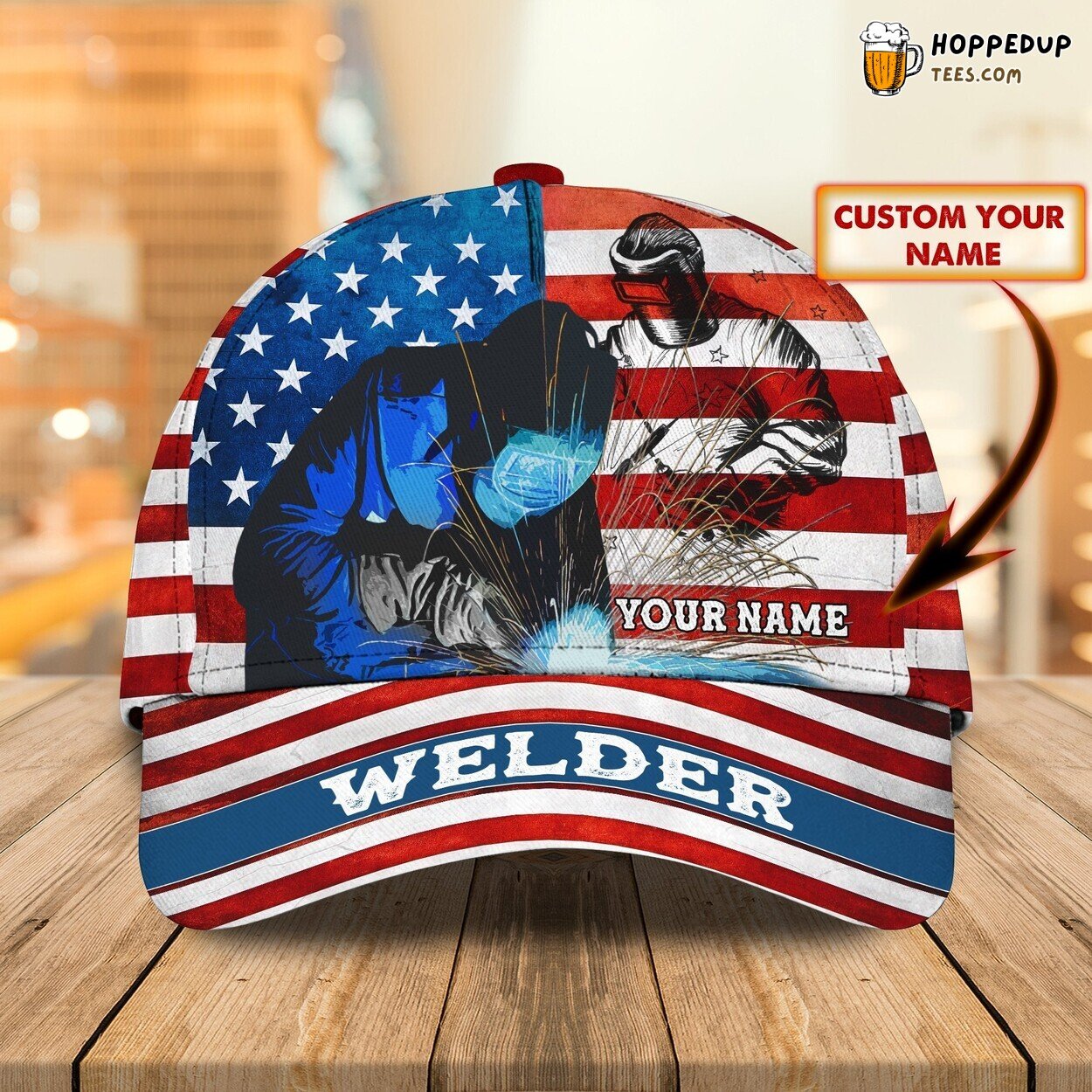 3D Classic Cap Celebrating Welder Skills Personalized Name Classic Hat Tribute