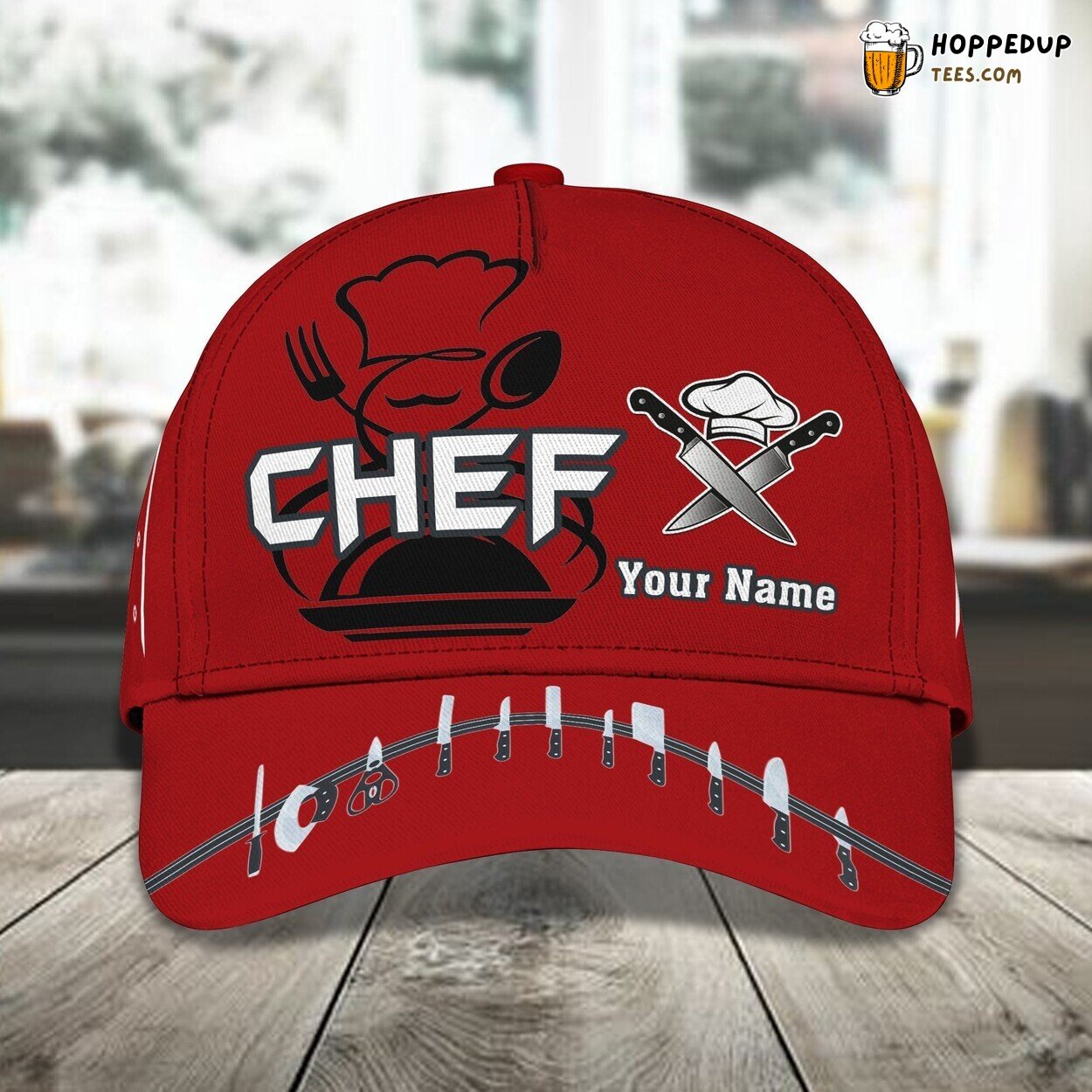 3D Classic Cap Chef Culinary Arts Personalized Name Unique Hat Design