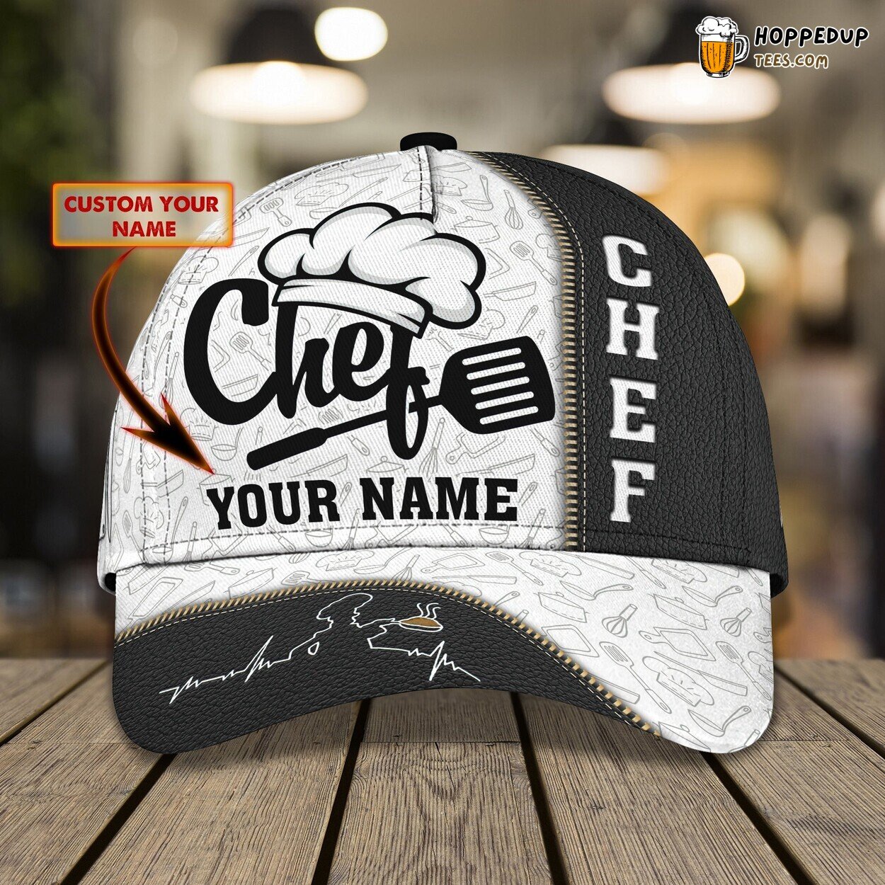 3D Classic Cap Chef Culinary Passion Personalized Name Unique Hat Design
