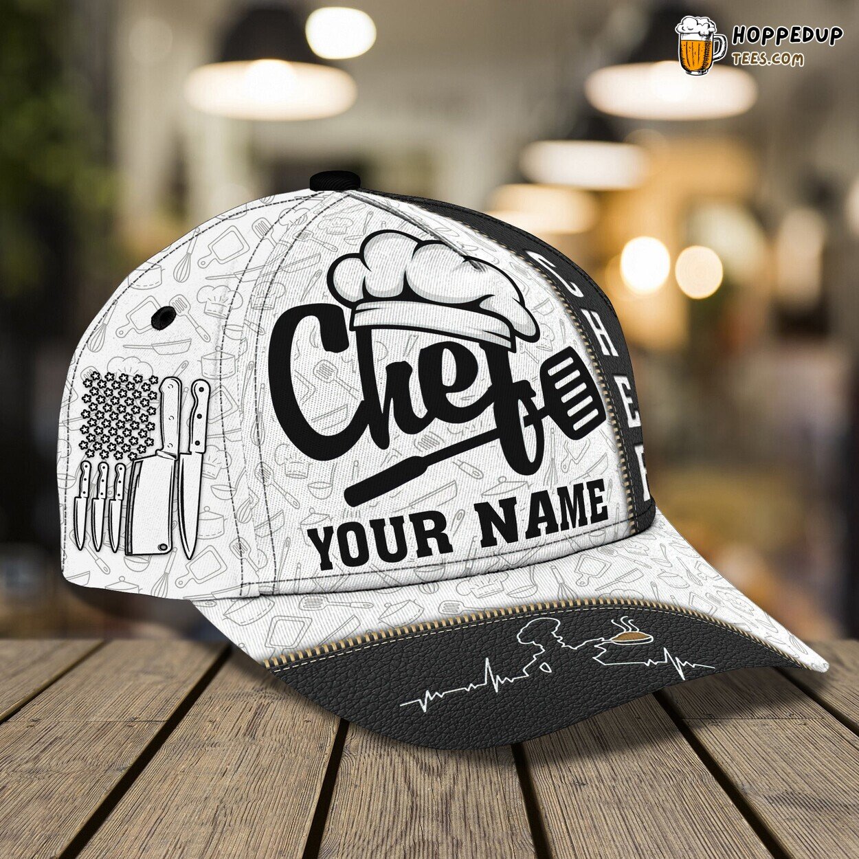 3D Classic Cap Chef Culinary Passion Personalized Name Unique Hat Design 3D Classic Cap Chef Culinary Passion Personalized Name Unique Hat Design