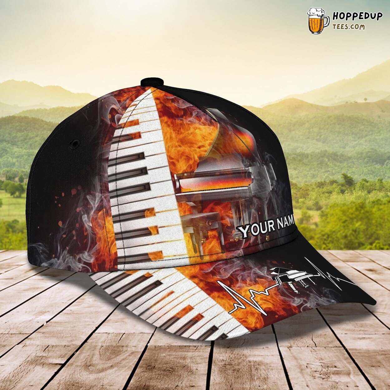 3D Classic Cap Cherishing Piano Music Personalized Name Stylish Unique Trend 3D Classic Cap Cherishing Piano Music Personalized Name Stylish Unique Trend