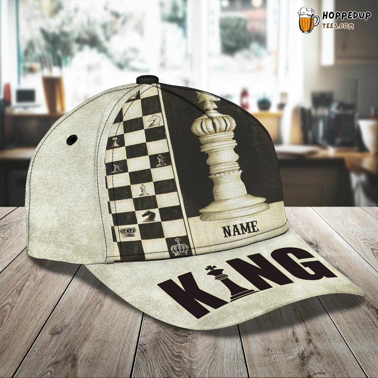 3D Classic Cap Chess Mastery Personalized Name Hat Enthusiast Design