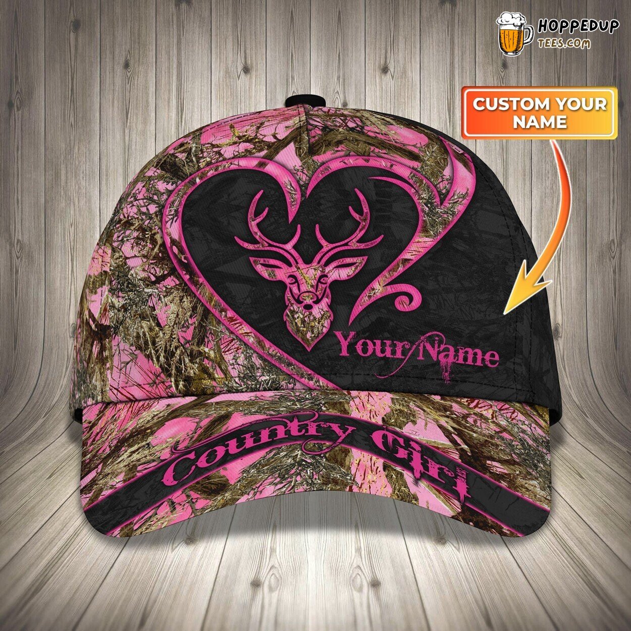 3D Classic Cap Country Girl Spirit Personalized Name Unique Hat Design