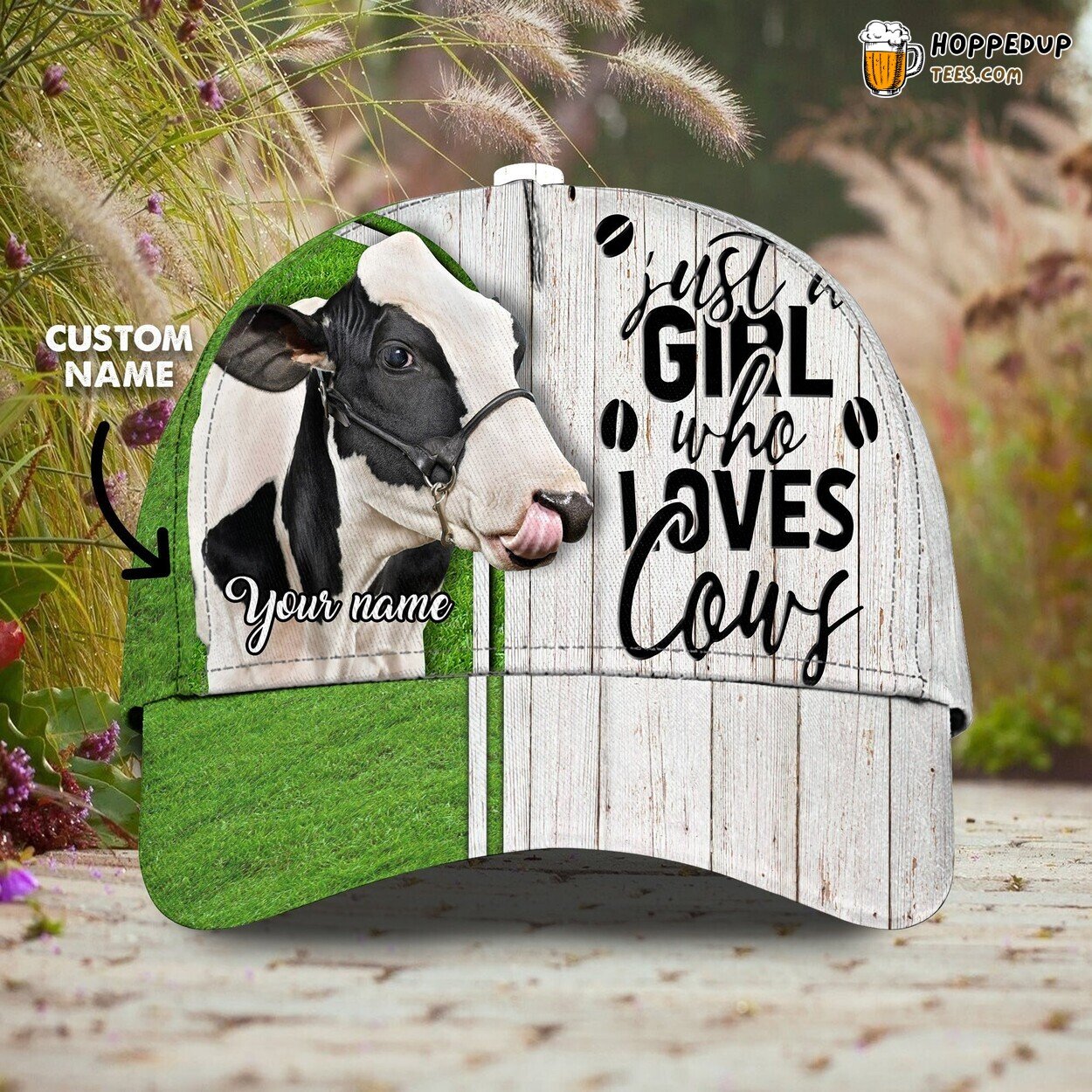 3D Classic Cap Cow Lover Personalized Name Distinct Hat Unique Design Journey