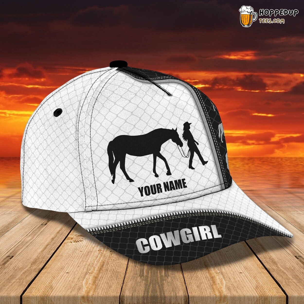 3D Classic Cap Cowgirl Spirit Personalized Name Classic Hat Unique Design Series
