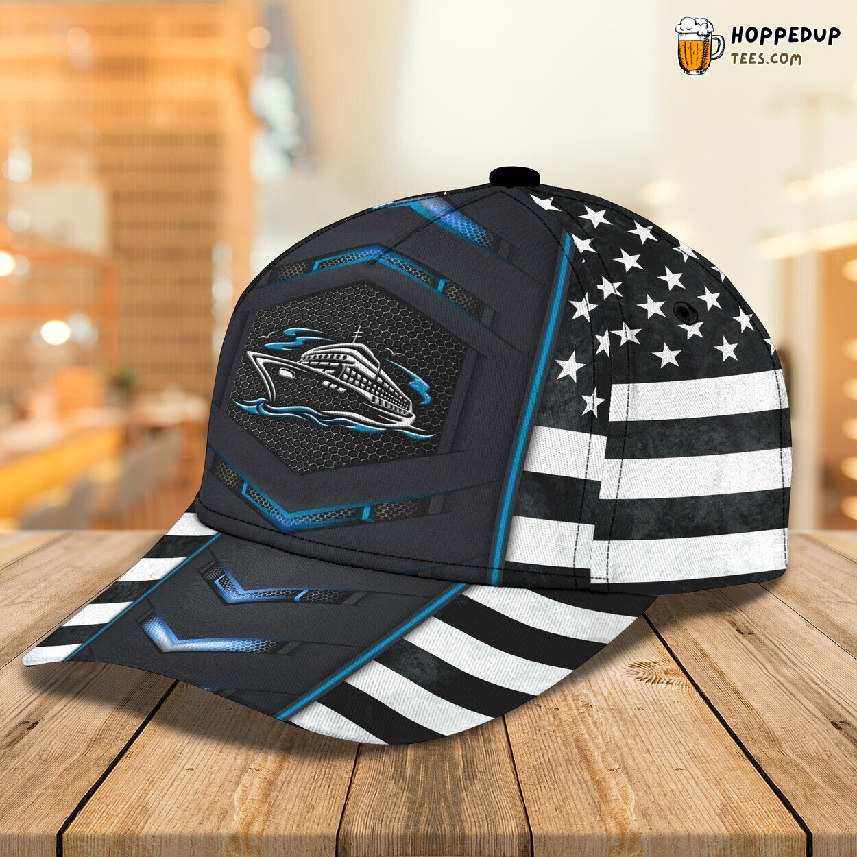 3D Classic Cap Cruise Lovers Ocean Voyage Personalized Name Classic Hat Design