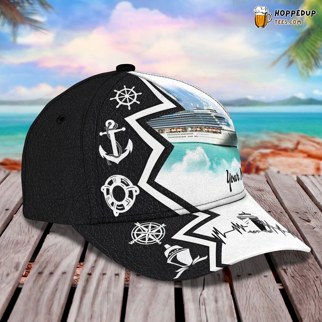 3D Classic Cap Cruise Lovers Personalized Name Classic Hat Unique Ocean Journey