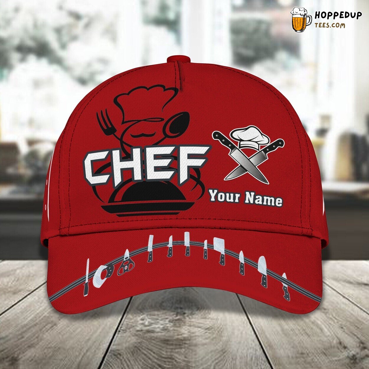 3D Classic Cap Culinary Artist Chef Personalized Name Hat Design