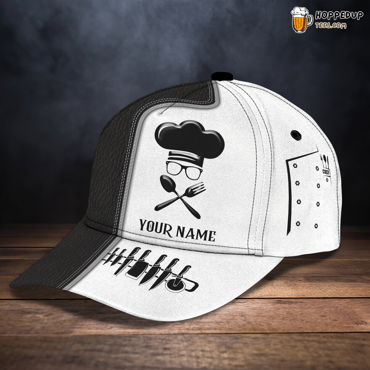 3D Classic Cap Culinary Arts Personalized Unique Chef Name Hat Design