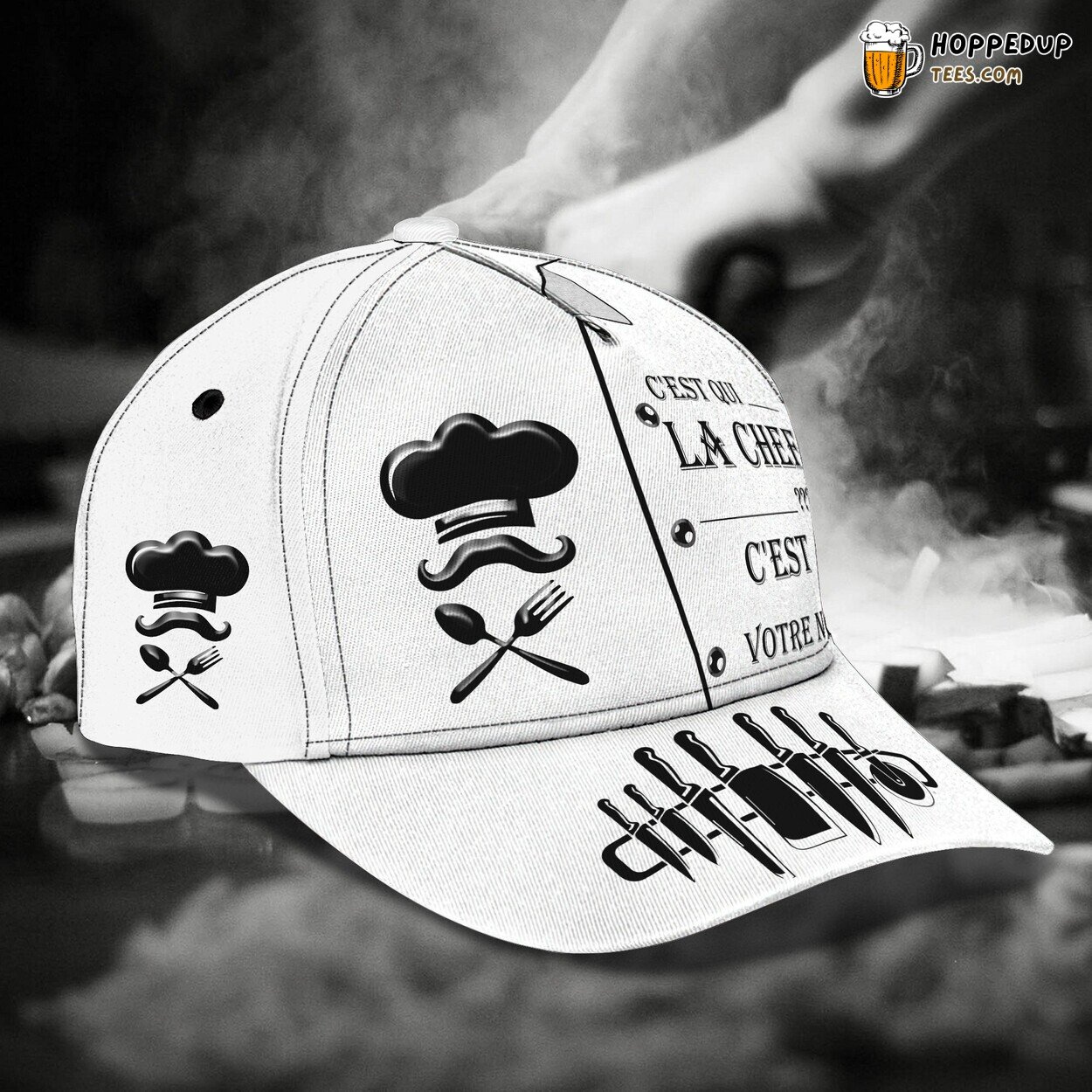 3D Classic Cap Culinary Chef Personalized Name Unique Hat Design 3D Classic Cap Culinary Chef Personalized Name Unique Hat Design