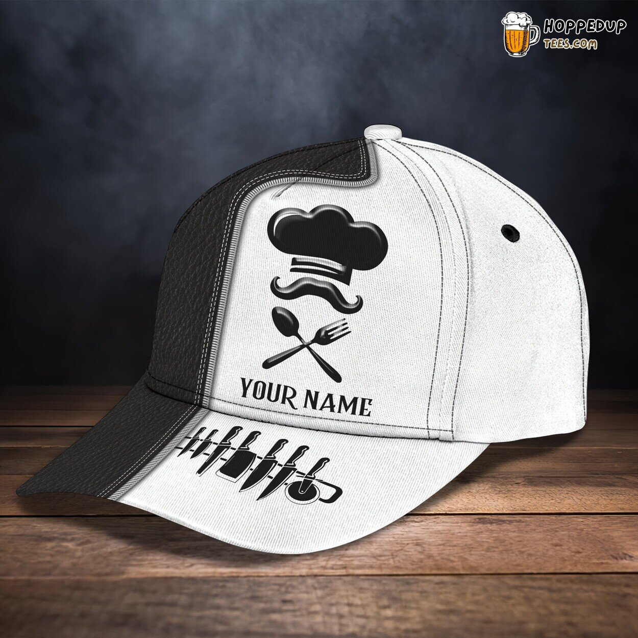 3D Classic Cap Culinary Craft Personalized Unique Chef Name Hat Design