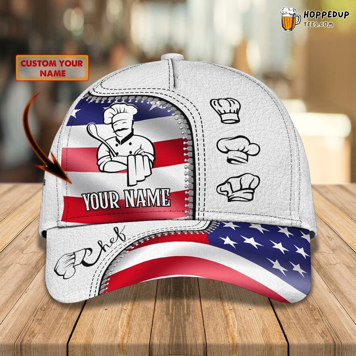 3D Classic Cap Culinary Creation Personalized Name Unique Chef Hat Design 3D Classic Cap Culinary Creation Personalized Name Unique Chef Hat Design