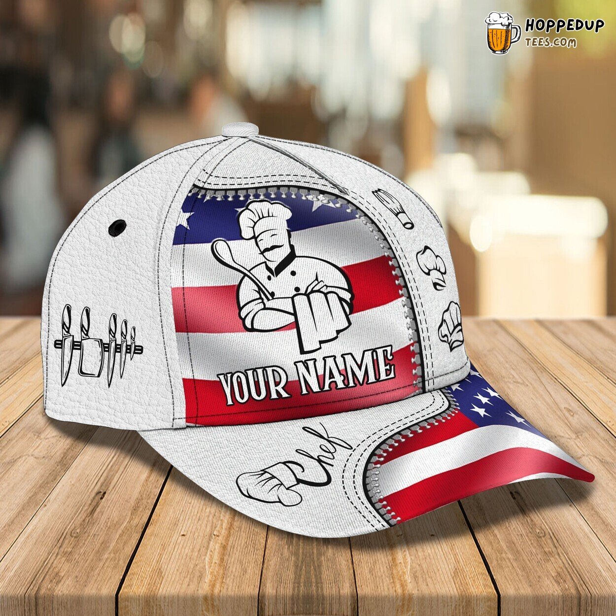 3D Classic Cap Culinary Creation Personalized Name Unique Chef Hat Design