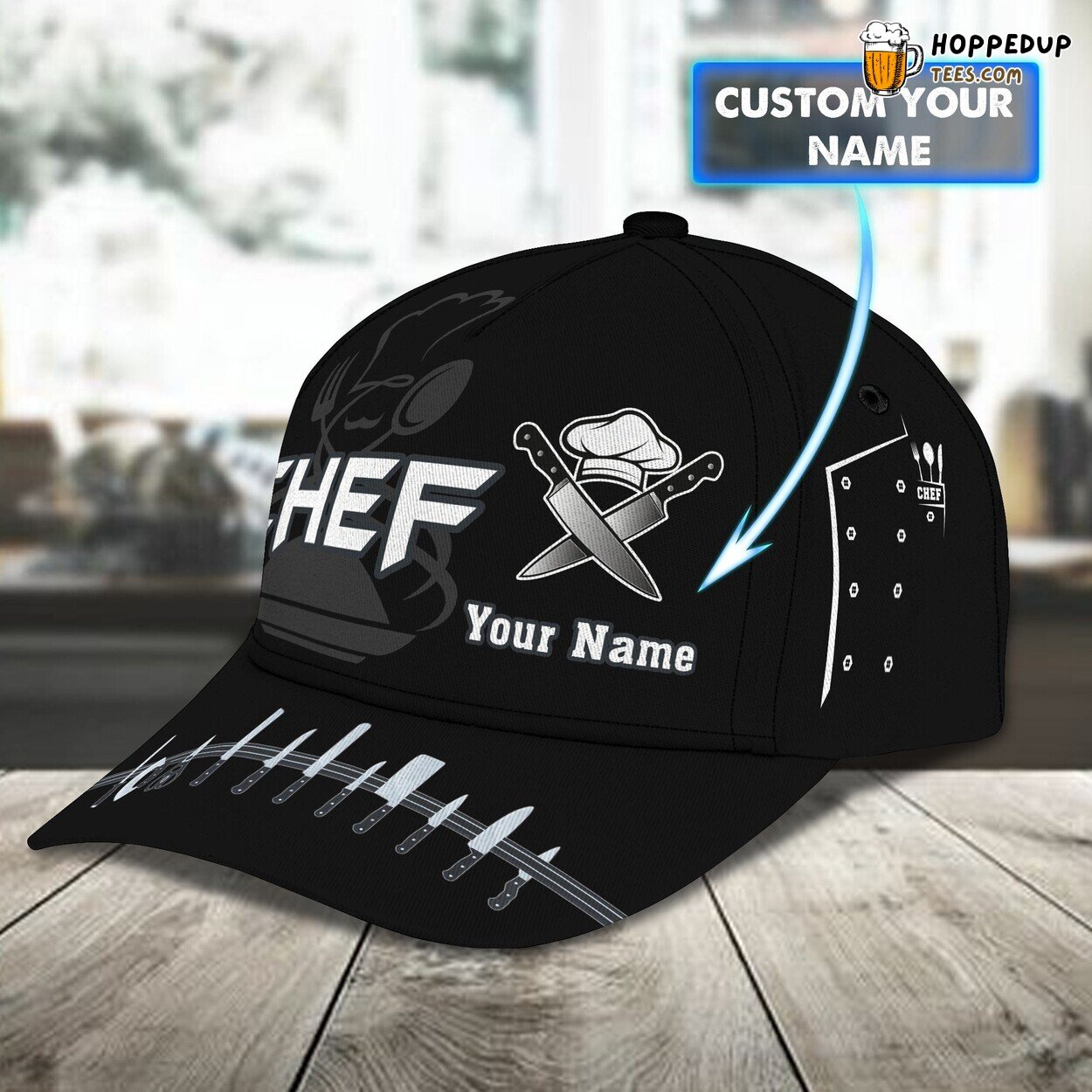 3D Classic Cap Culinary Excellence Personalized Name Unique Chef Hat