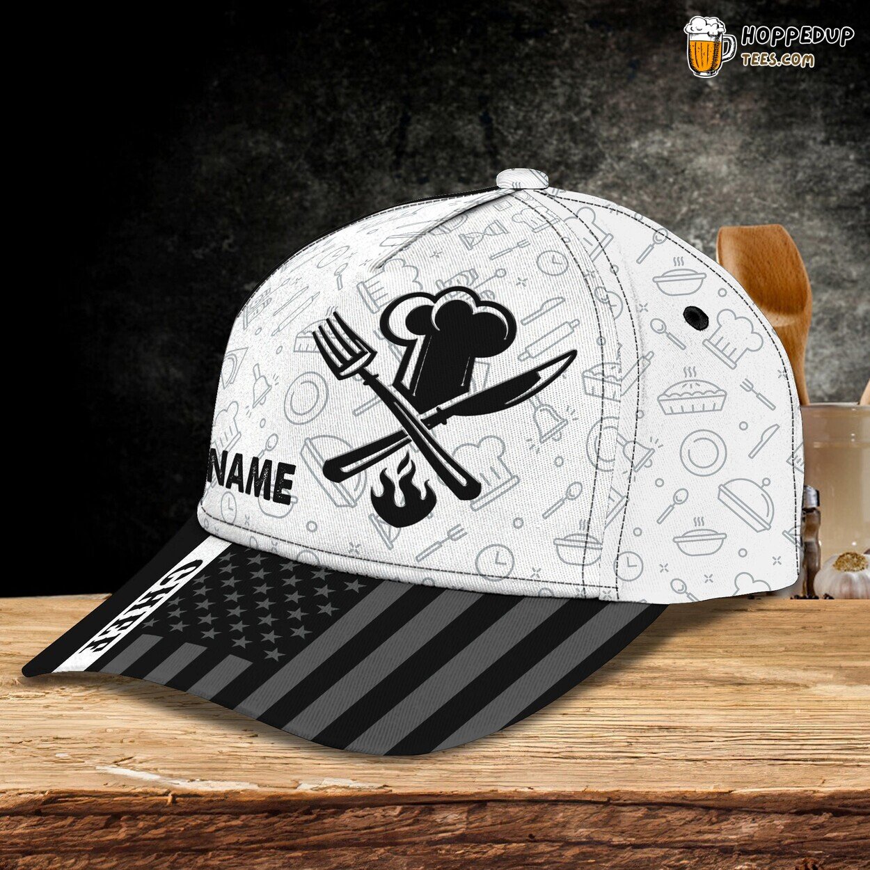 3D Classic Cap Culinary Mastery Custom Chef Personalized Unique Hat Design 3D Classic Cap Culinary Mastery Custom Chef Personalized Unique Hat Design