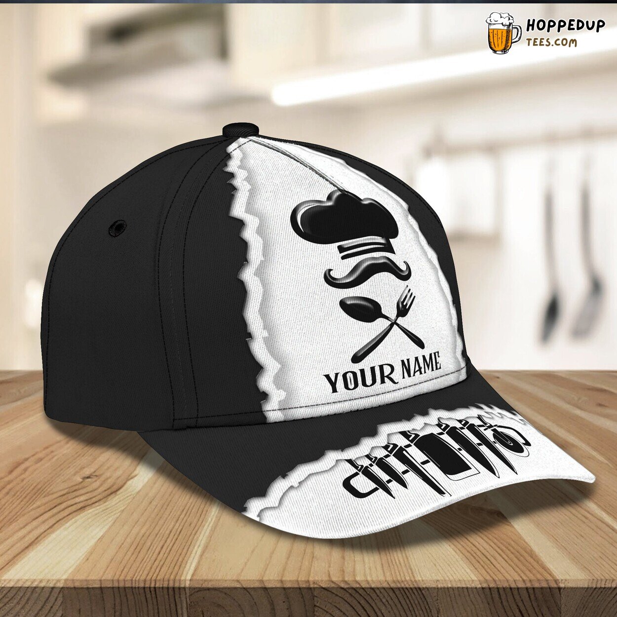3D Classic Cap Culinary Prowess Personalized Name Unique Chef Hat 3D Classic Cap Culinary Prowess Personalized Name Unique Chef Hat