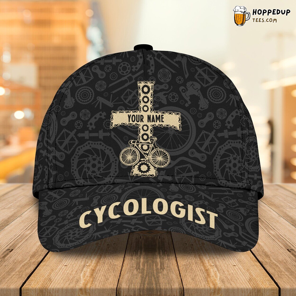 3D Classic Cap Cycologist Personalized Name Signature Design Hat
