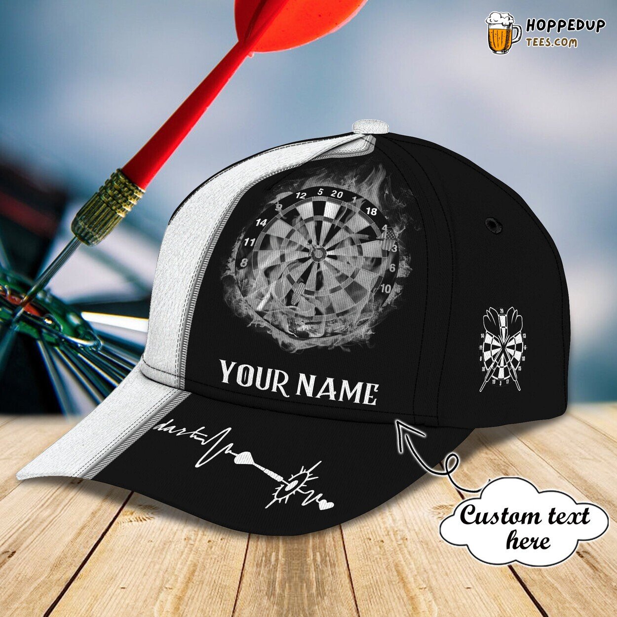 3D Classic Cap Dart Enthusiast’s Personalized Name Unique Classic Hat