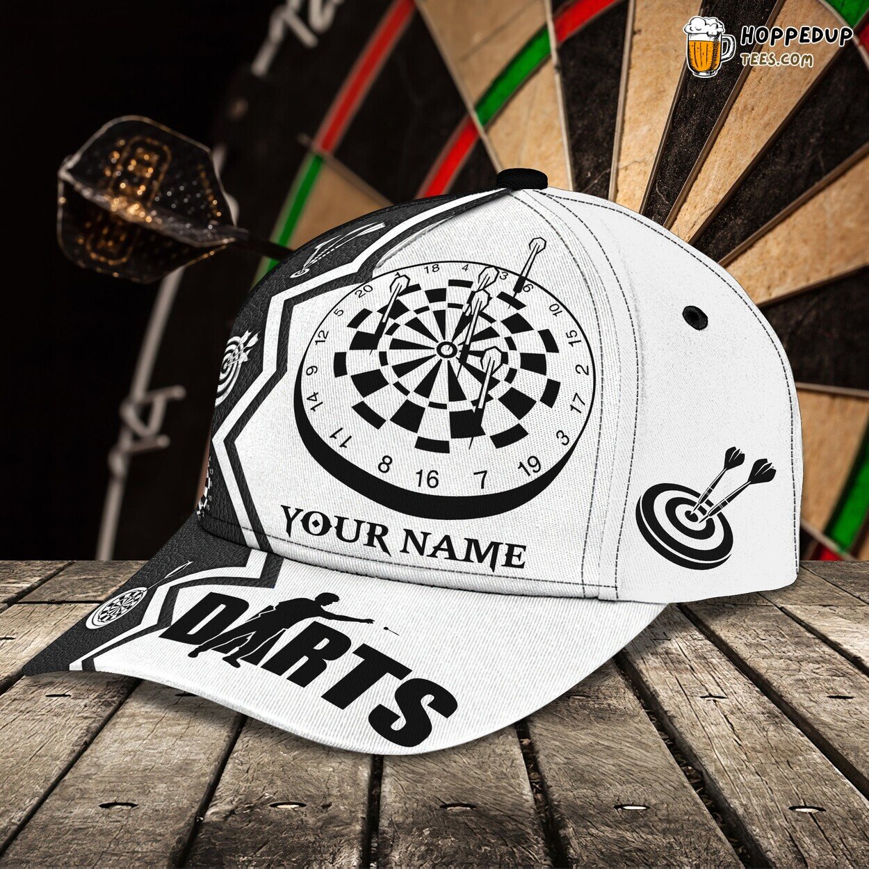 3D Classic Cap Dart Game Lovers Personalized Name Stylish Unique Best Choice Design