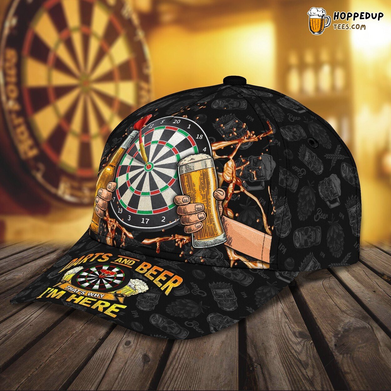 3D Classic Cap Darts Enthusiast Unique Classic Hat Design 3D Classic Cap Darts Enthusiast Unique Classic Hat Design