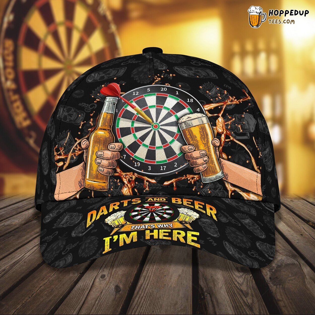 3D Classic Cap Darts Enthusiast Unique Classic Hat Design